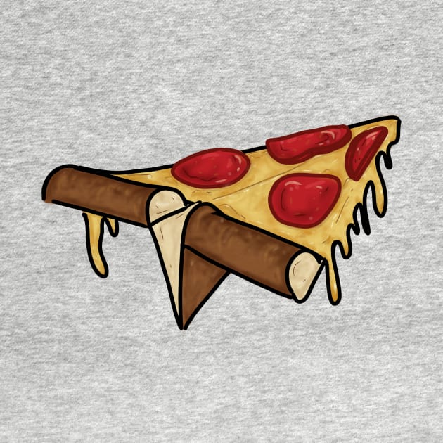 Pizza paper plane by mouriss